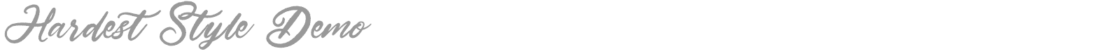 Hardest Style font preview